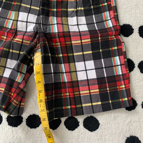 Vintage 70s Pleated High Rise Plaid Bermuda Trouser Shorts - Picture 10 of 10
